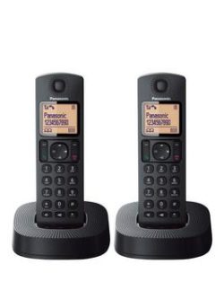 Panasonic Kx-Tgc312Eb Landline Cordless Telephones - Twin Pack